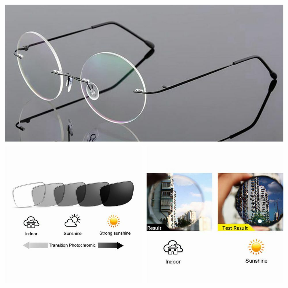 Fuisetaea Photochromism Gray Bifocal Reading Glasses +1.25 Strength Men