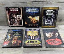 Lot of 6 Classic Horror Movies DVDs Cult Classics 4 Used 2 Sealed