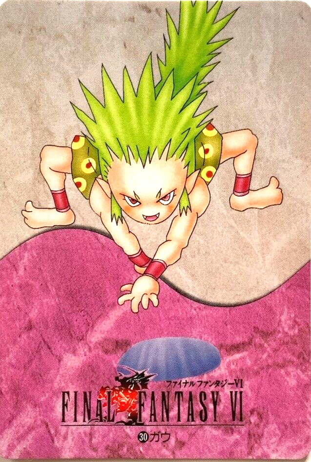 Gau FINAL FANTASY VI FF6 SQUARE japanese card Bandai Japan No.30