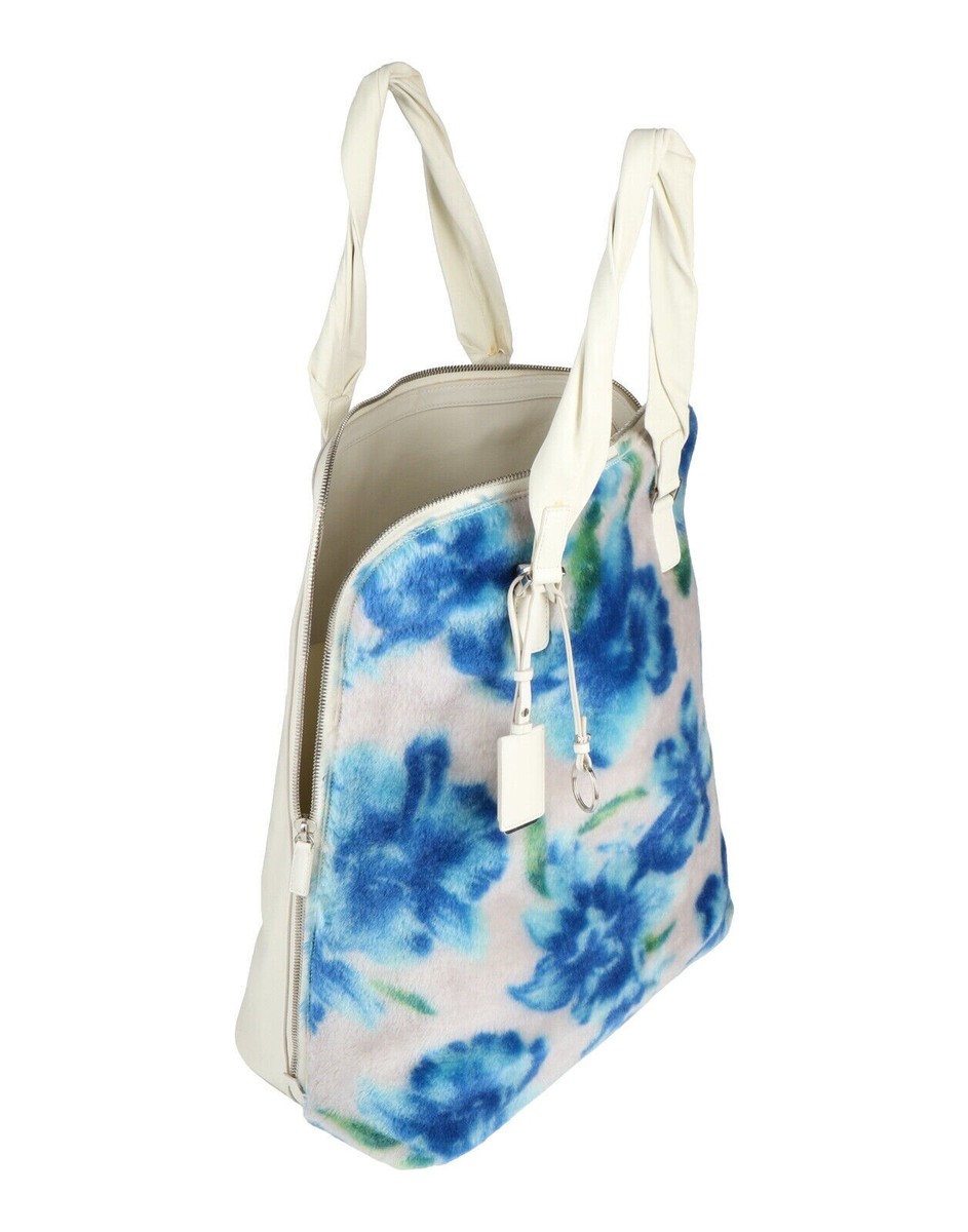 New $ 2700. JIL SANDER Leather & Faux Fur Tote Bag Extra Large