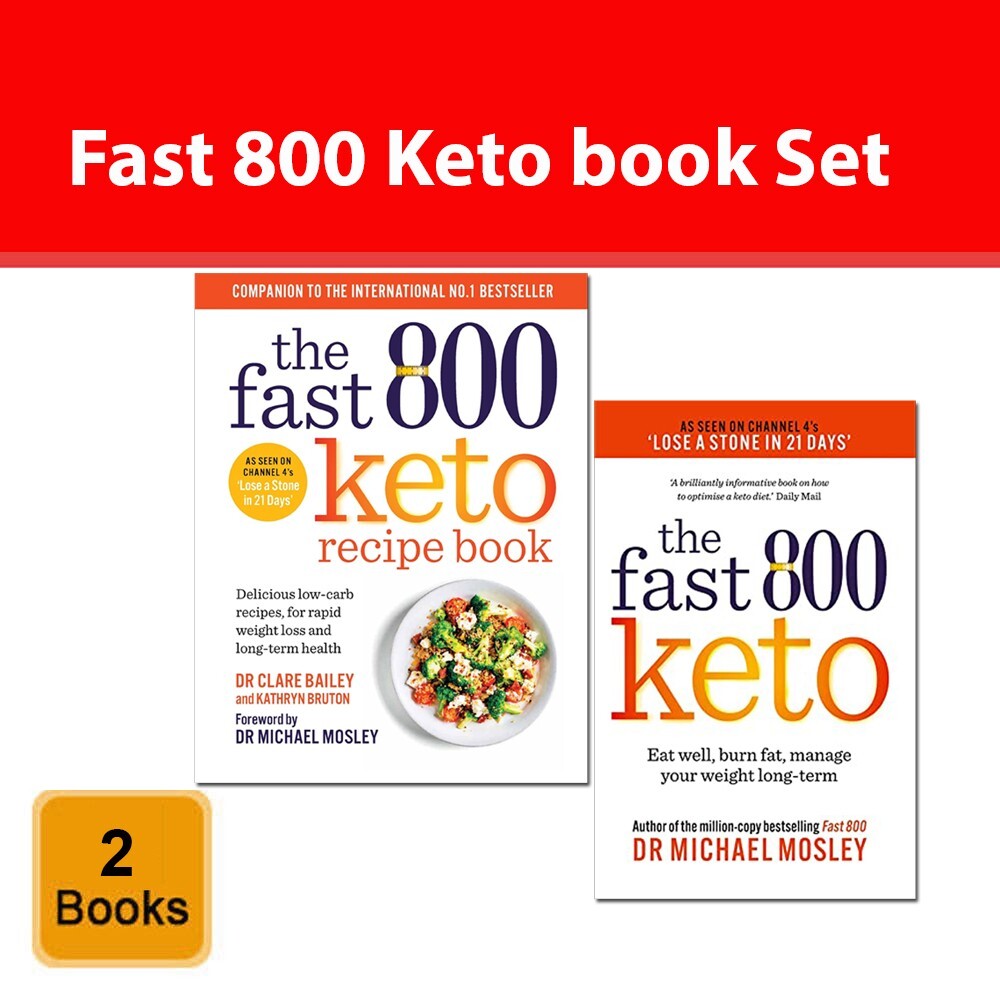 Dr Michael Mosley 2 Books Collection Set Fast 800 Keto Recipe, Fast 800 Keto