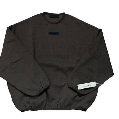 fear of gods essentials Mens crewneck Medium Brown Color | eBay