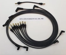 Big Block PLYMOUTH 1973-1978 400 440 BLACK USA Spark Plug Wires FEMALE CAP 8mm
