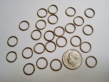 Bronze plated 19 ga  10mm round  jump rings findings attach charms clasps fpj055