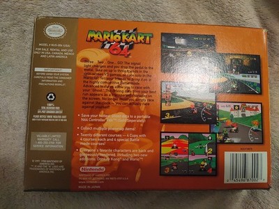 Mario Kart 64 Video Game 1998 Made in Japan Nintendo 64 Original