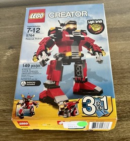 LEGO Creator 5764 Rescue Robot 3-in-1 COMPLETE Box Manuals Light Brick Retired