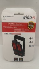 Wiha 43158 Slotted Pozi 6 Piece slimBit Set Case Flexible Compact Mobile 43163