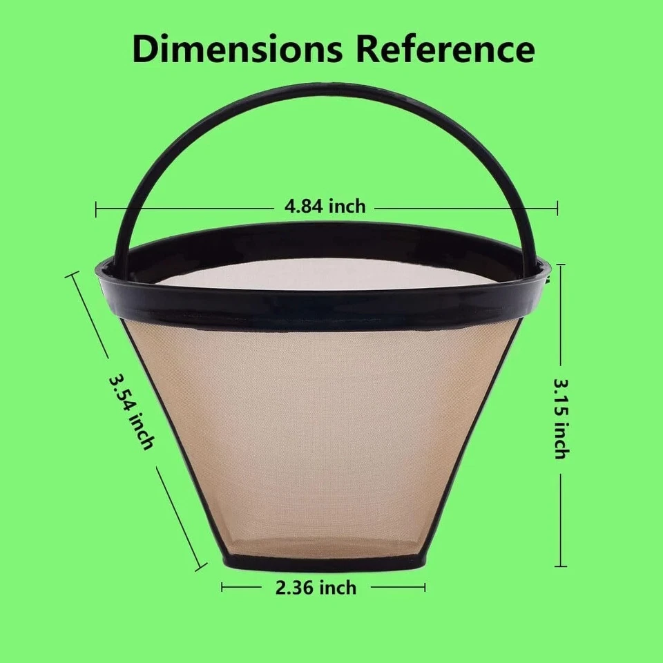Reusable #4 Cone Coffee Filters Basket Replacement for Cuisinart Coffee Makers(2 - Image 2 of 3