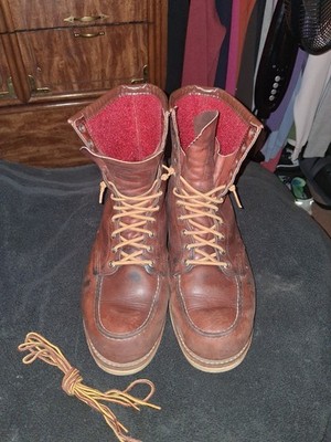 VINTAGE Red Wing Shoes 812 ( Boots )  - Red Fleece Lining - Size 11 EE