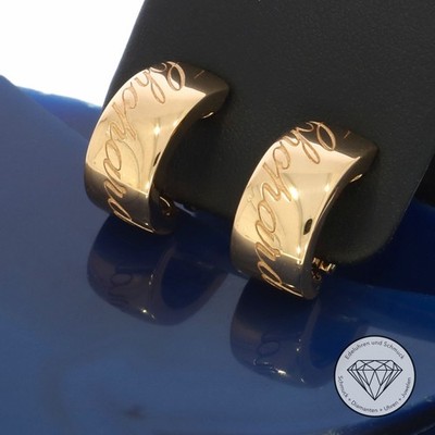 Wert: 3.820,- Chopard Chopardissimo Creolen 750 / 18 Kt Gold 16,4 mm XXYY