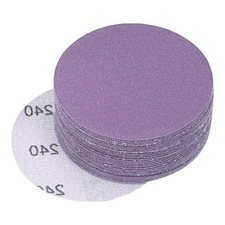 30Pcs 240 Grits Purple Sanding Discs for WOOD METAL PAINT FINISHING Wet Dry