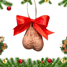 Bow-Knot Funny Christmas Tree Decorations - 3D Ballballs Rude Baubles Hanging Or