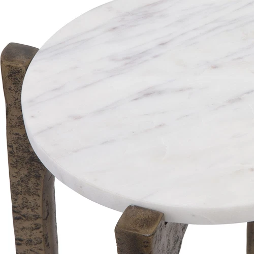 Uttermost Vivi Marble Drink Table - Picture 6 of 6
