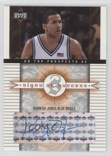 2003 Upper Deck UD Top Prospects Signs of Success Dahntay Jones #SS-DJ Auto 1dm4