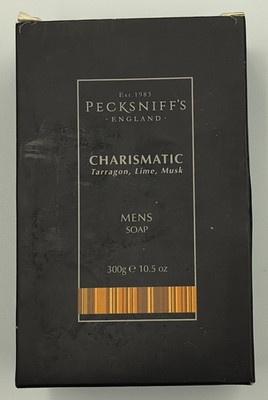 Pecksniff's England Men's Jumbo Bar Soap CHARISMATIC Tarragon, Lime, Musk