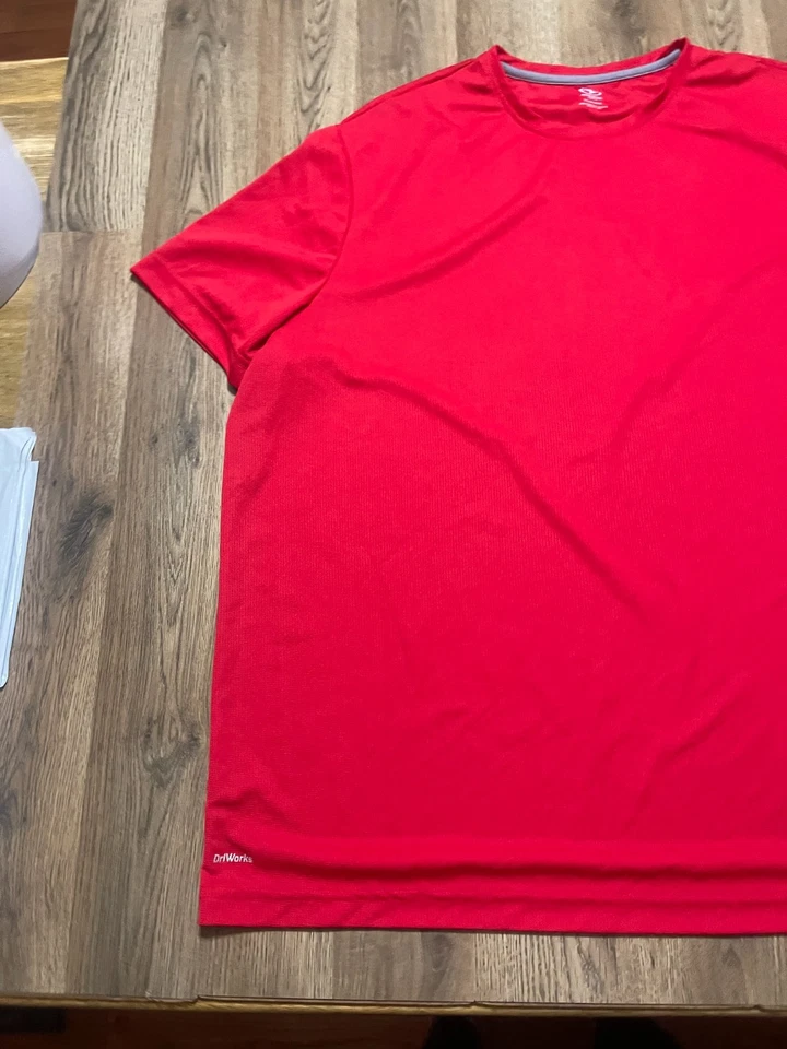Athletic Works Shirt, Men's Size 3XL, Red, Activewear, Crew Neck - Image 3 of 4