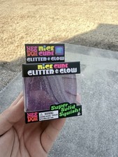 Nee Doh Needoh Nice Cube Glitter Glow Purple Stress Sensory Fidget Toy Squeeze