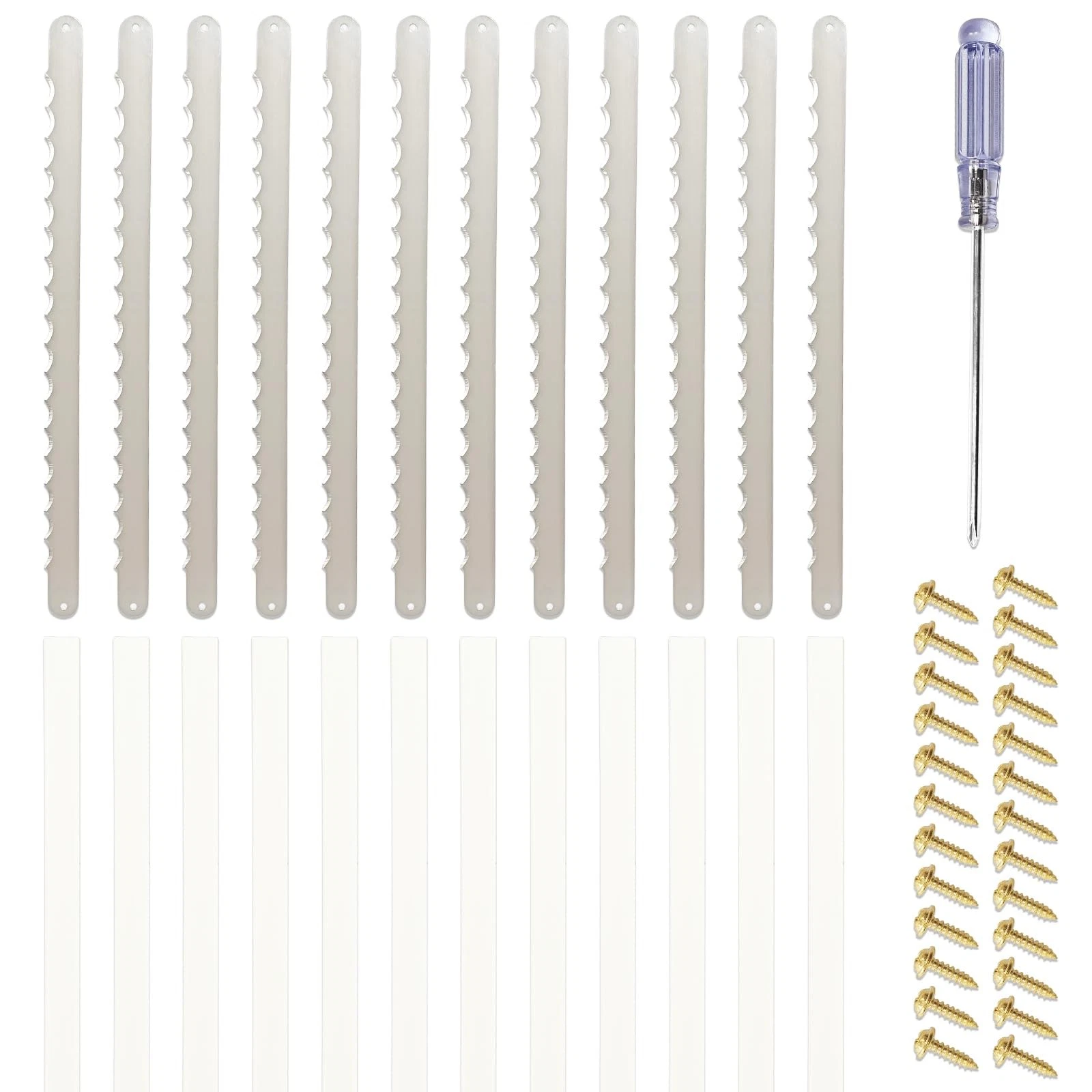 12 Pack Upgraded Bow Blade Set - 10.6" Extra Thick Serrated Blades for Bread ...
