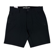 Hurley Men's Lightweight Regular 4-Way Stretch Fit Trek Hybrid Short Black, 30 