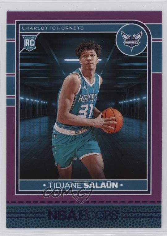 2024-25 Panini NBA Hoops Rookies Purple Tidjane Salaun Tidjane Salaün #236 0o2b