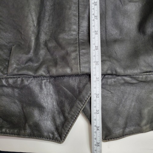 Walter Dyer Is Leather Black Jacket Men's Large Oversized Coat Made in USA - Picture 5 of 6