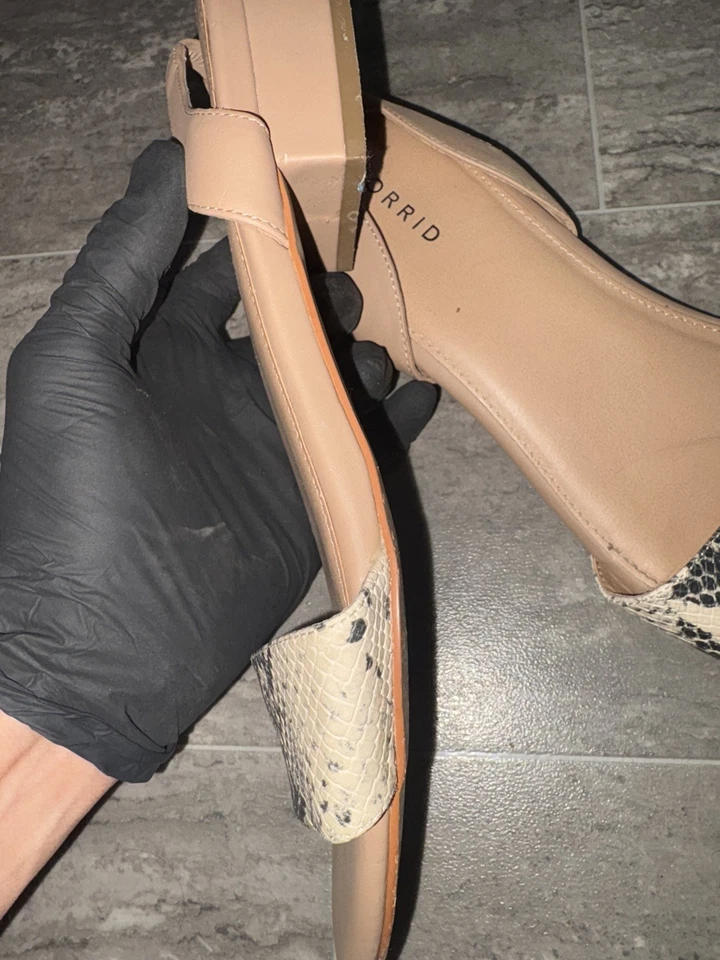 Torrid Women’s Cushioned Snake Print Stacked Heel Sandal Size 11  - Image 4 of 4