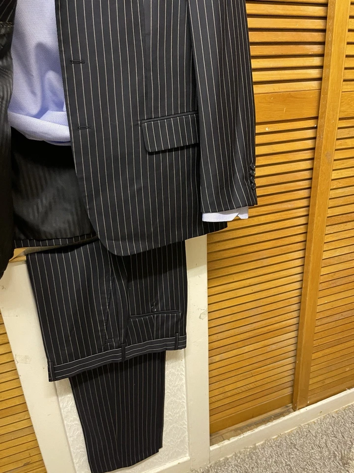 Traje de diseño italiano 3 botones 2 piezas con muescas para hombre Reino Unido-42S”-EUR-52S”-U.S-42S” Foto 4 de 4