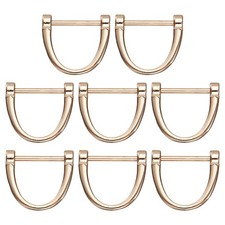 8 Pcs D-Rings Screw in Shackle Horseshoe 1 Inch U Shape D Ring, Gold