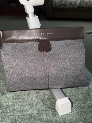 New LUFTHANSA business Class BEIGE BROWN Fabric Amenity Bag.