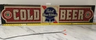 PABST BLUE RIBBON COLD BEER VINTAGE BAR SIGN, WORKING CONDITION, Collectable