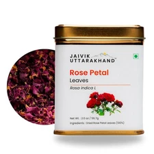 Jaivik Uttarakhand - Rose Petals Herbal Tea, Glowing Skin, No Caffeine, Decaf