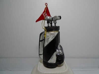 BestPysanky GOLF BAG WITH CLUBS GLASS ORNAMENT (CB2764)