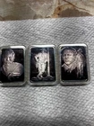 WYATT EARP, DOC HOLLIDAY, BILLY THE KID AMERICAN FOLKLORE .999 SILVER BAR