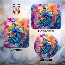 Peacock Iridescent Bloom Mouse Pad Mousepad School Office Desk Mat