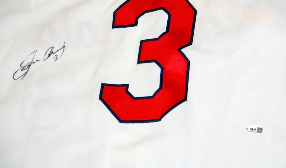 Camiseta deportiva firmada por Édgar Rentería Rawlings auténtica de los Cardenales de San Luis JSA Foto 2 de 4