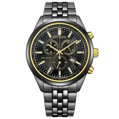 CITIZEN LIGHT in BLACK AT2576-68E Eco-Drive Black Dial Chronograph Men's Watch