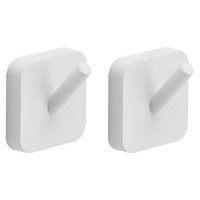 Handtuchhaken Gedy Tonga 2-Teilig Edelstahl Mattweiß 4,7X3,1X4,9 Cm Badezimmer