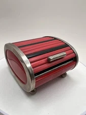 VTG Park Sherman Art Deco Roller Box Steel Chrome Red Backelite 1930’s