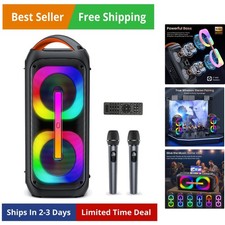 Karaoke Machine with 2 Wireless Microphones,  Dual 60W 6.5"Subwoofer  400W P...
