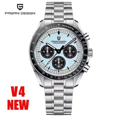 PAGANI DESIGN PD-1701 V4 Moonwatch Chronograph VK63 Saphirglas 100M NEU OVP