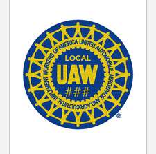 UAW United Auto Workers Custom Local Union Iron on Embroidered Patch