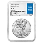 2022 $1 1-oz American Silver Eagle NGC MS70 FDI Michael Gaudioso Label