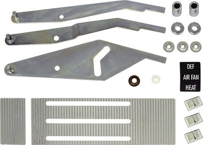 1967-72 Chevrolet Truck without AC - Heater Control Panel Lever Set - Chrome