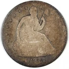 1869 S Seated Liberty Silver Half dollar ☆☆ Circulated ☆☆ 292