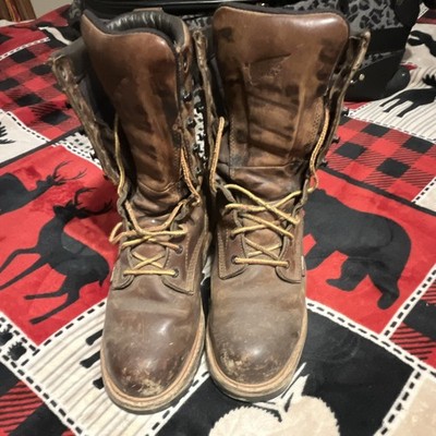 Red Wing Shoes Men s Brown Leather Steel Toe Lace-Up Work Boots US 7 D