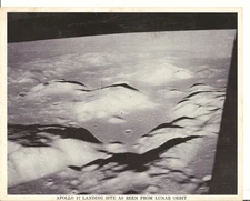 1973 NASA Apollo 17 Landing Site As Seen From Lunar Orbit 8 x 10 photo