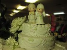 Precious Moments Porcelain Music Box Caketopper by Enesco, #E-7180