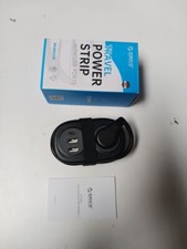 Travel Flat Plug Power Strip w/ 2 Outlets 2USBA 1USBC Ports 3.7ft Extension Cord