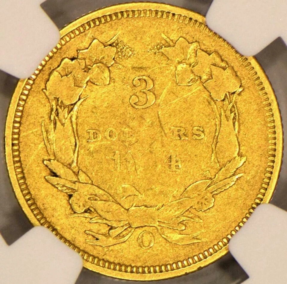 1854-O Gold $3 NGC Fine Details; Big Easy Three! - Image 4 of 4