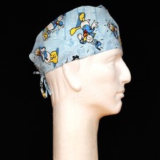 Disney Characters Donald duck on Sky Blue Theme Scrub Hat